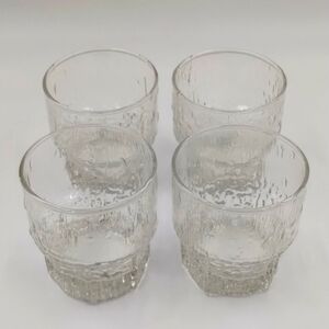Federal clear glass glacier rocks drinking juice glasses low-ball